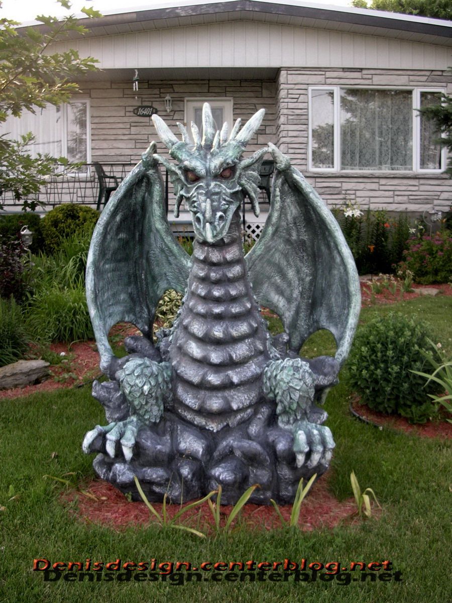 Sculpture Polystyrene expansé " Styrofoam " Ciment Dragon Centerblog